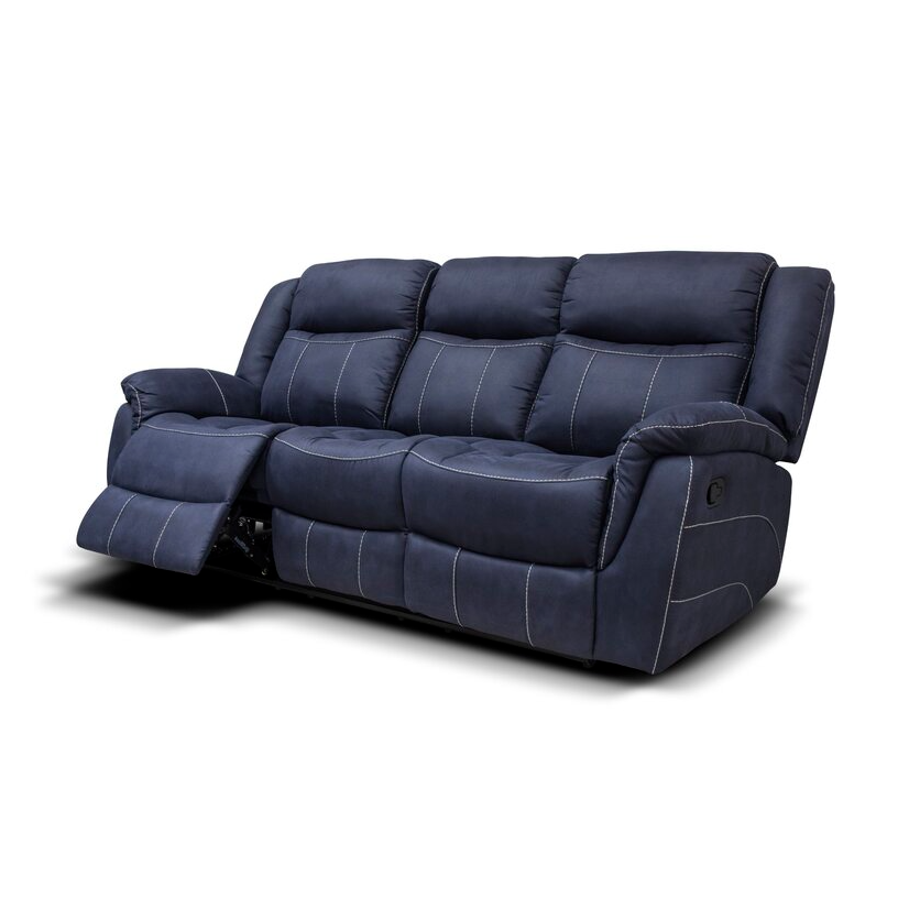 Denim reclining online sofa