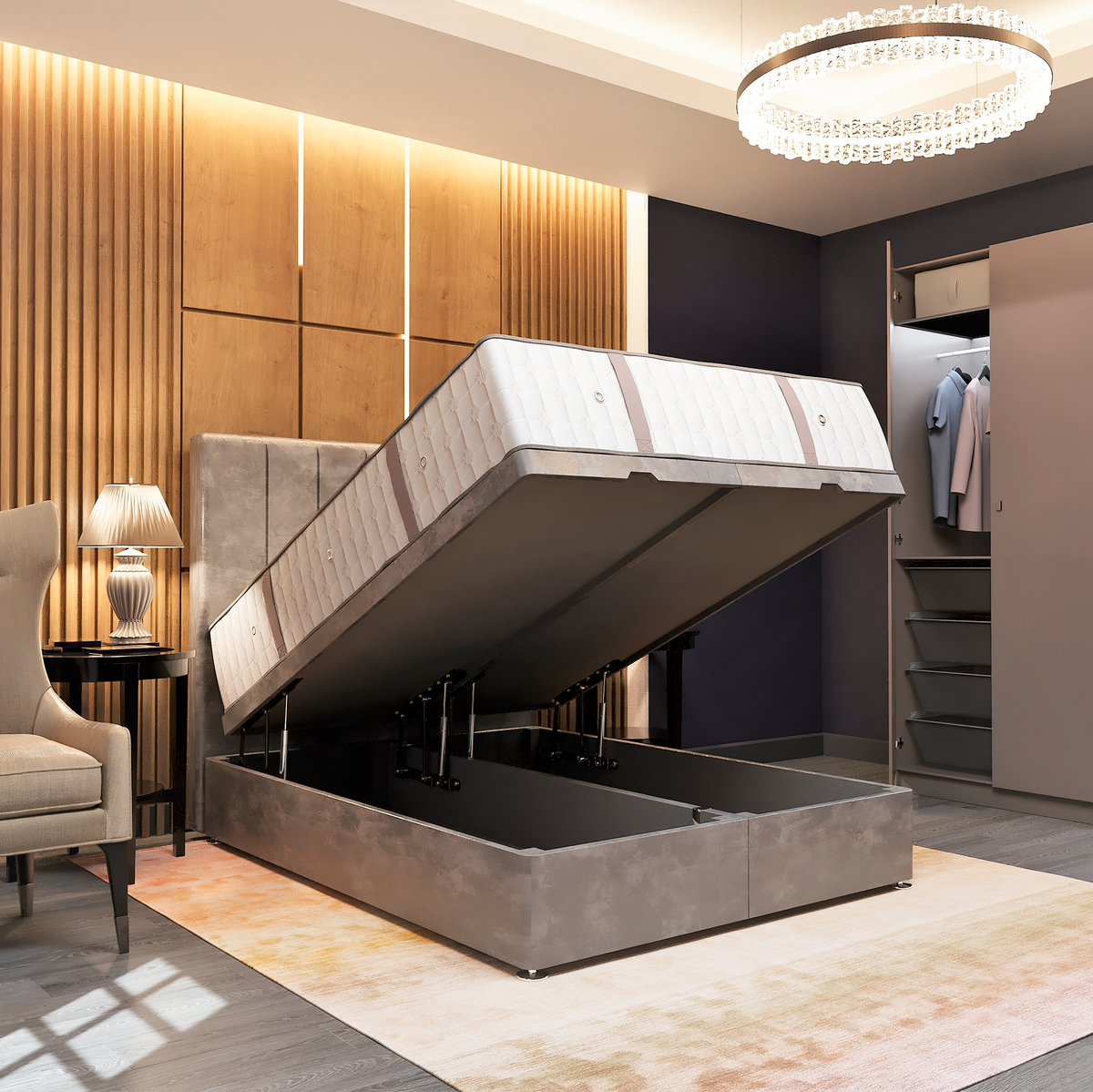 Ottoman Storage Base Bed Lowneys